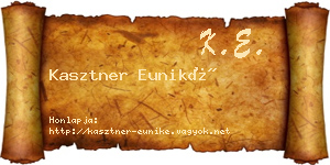 Kasztner Euniké névjegykártya